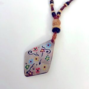 Boho Wooden & Shell necklace